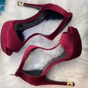 💜💜@SCENE CRUSH VELET T-STRAP PLATFORM💜💜